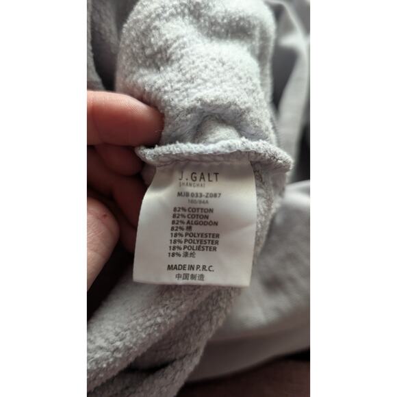 John Galt Womens Oversized New York Crewneck Sweatshirt One Size Blue Pockets - Picture 6 of 6